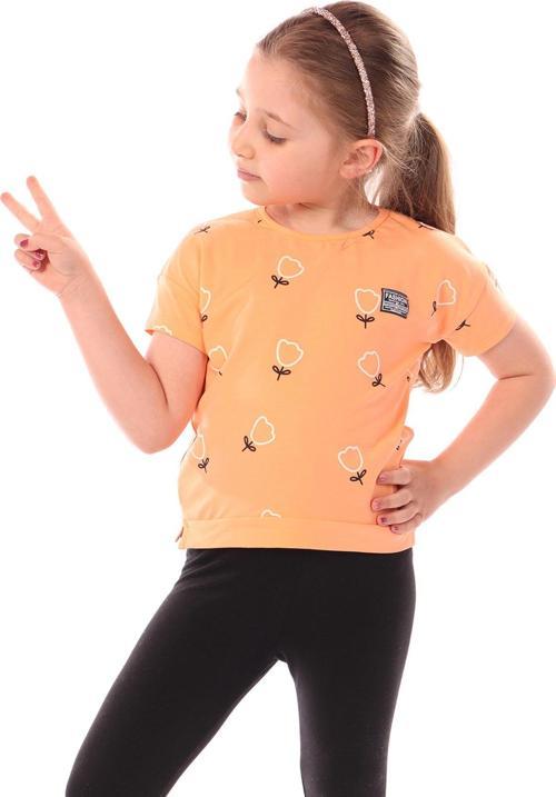Toontoy Kız Çocuk Komple Lale Baskılı Tişört