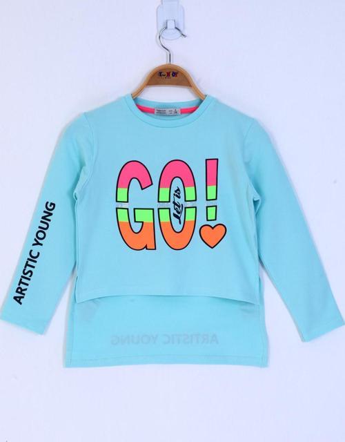 Toontoy Kız Çocuk Letis Go Baskılı Tişört