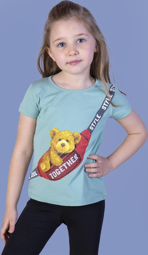 Toontoy Kız Çocuk Çanta Baskılı Tişört