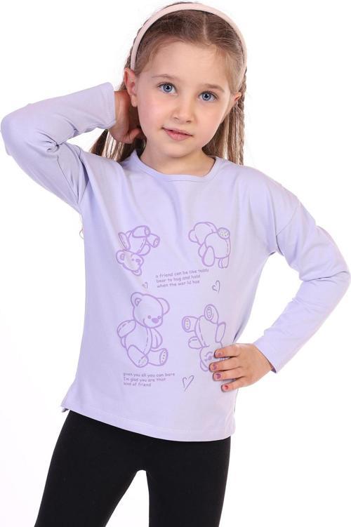 Toontoy Kız Çocuk 4lü Ayıcık Baskılı Tişört