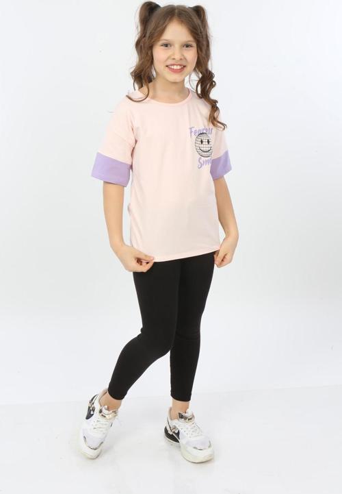 Toontoy Kız Çocuk Fearless Smile Baskılı Tişört