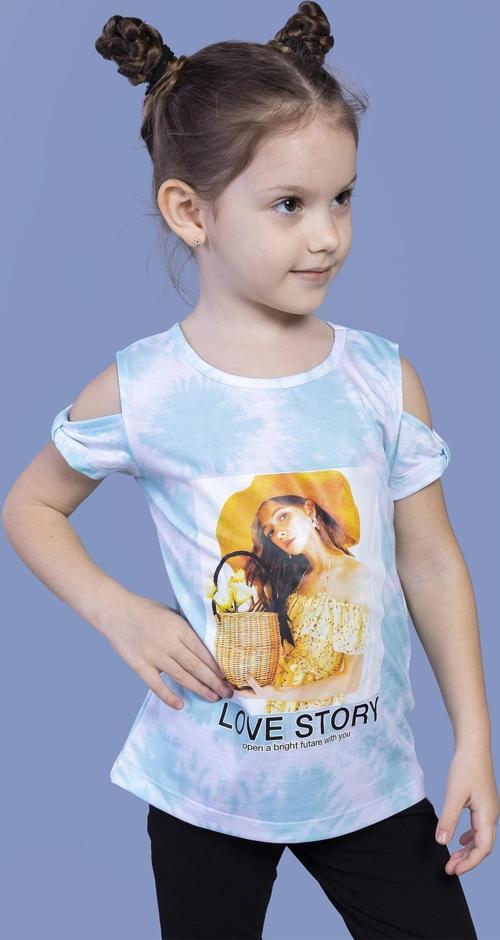 Toontoy Kız Çocuk Komple Desenli Dijital Baskılı Tişört