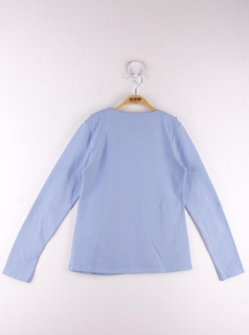 Toontoy Kız Çocuk Yakası Güpürlü Tişört