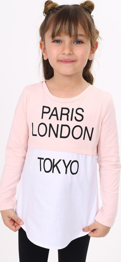 Toontoy Kız Çocuk Paris London Baskılı T-Shirt