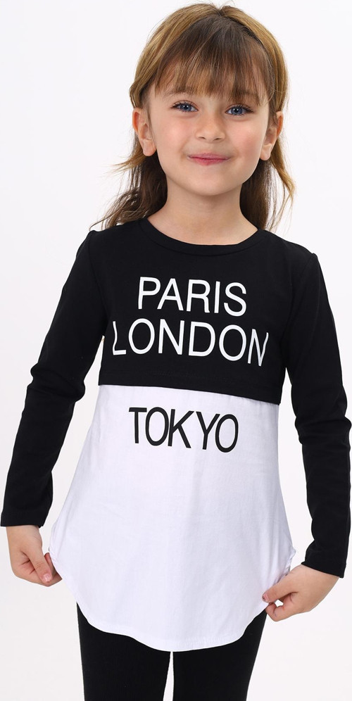 Toontoy Kız Çocuk Paris London Baskılı T-Shirt