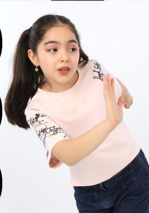 Toontoy Kız Çocuk Street Baskılı Tişört