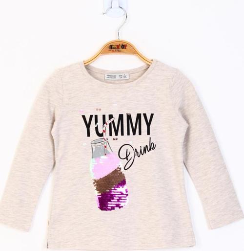 Toontoy Kız Çocuk Çevirmeli Pul Detaylı Sweatshirt
