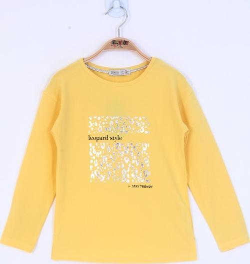 Toontoy Kız Çocuk Leopard Style Baskılı Tişört