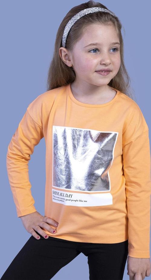 Toontoy Kız Çocuk Varak Baskılı Tişört