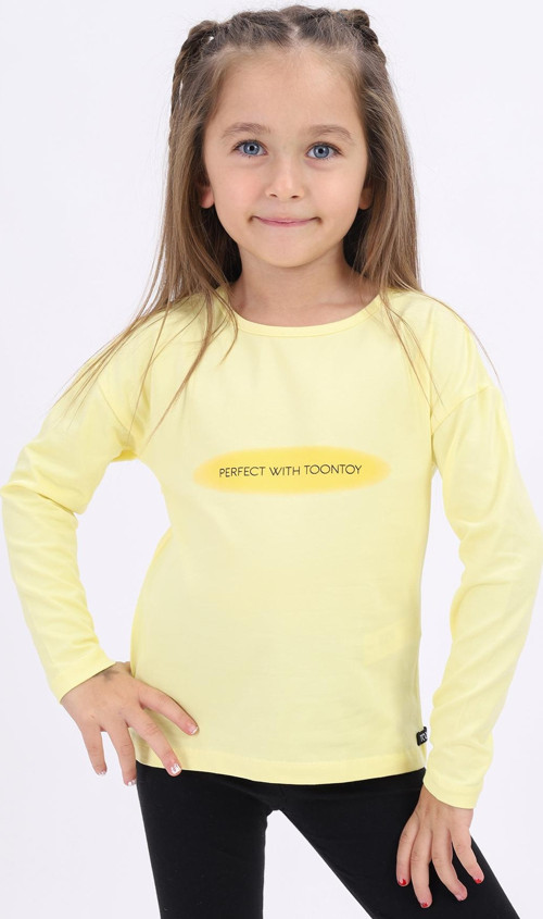 Toontoy Kız Çocuk Baskılı Tişört
