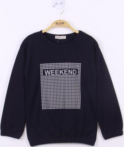 Toontoy Kız Çocuk Weekend Baskılı Tişört