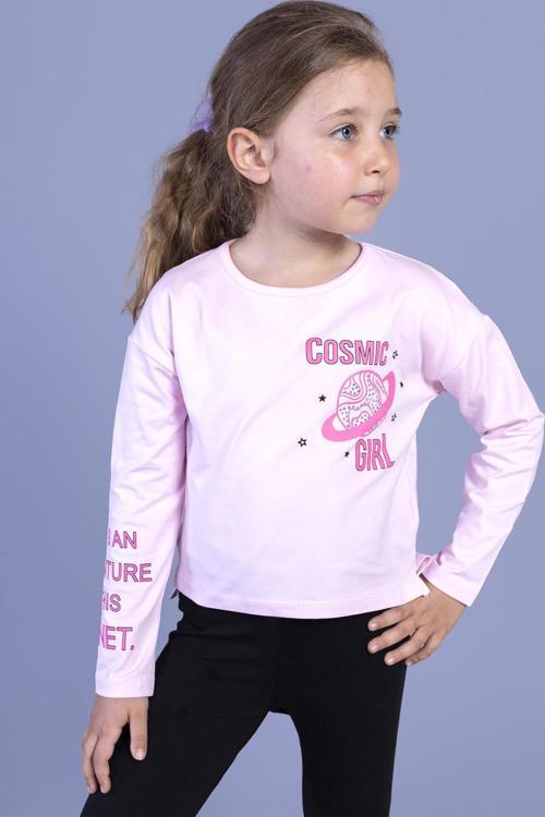 Toontoy Kız Çocuk Baskılı Tişört