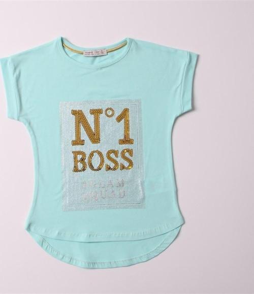 Toontoy Kız Çocuk N1 Boss Baskılı Tişört