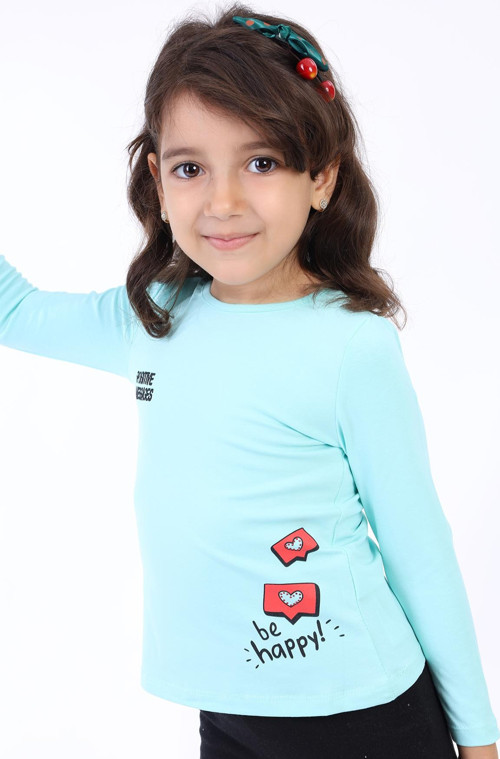 Toontoy Kız Çocuk Baskılı Tişört