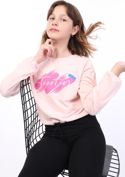 Toontoy Kız Çocuk Baskılı Tişört