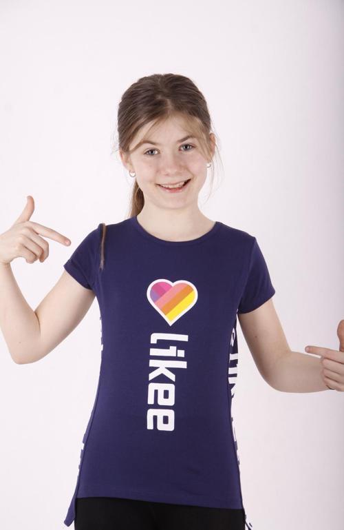 Toontoy Kız Çocuk Likee Baskılı Tişört