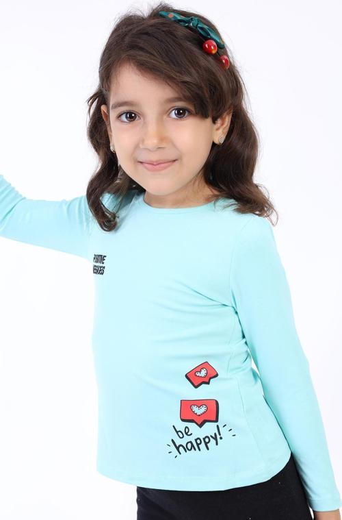 Toontoy Kız Çocuk Baskılı Tişört