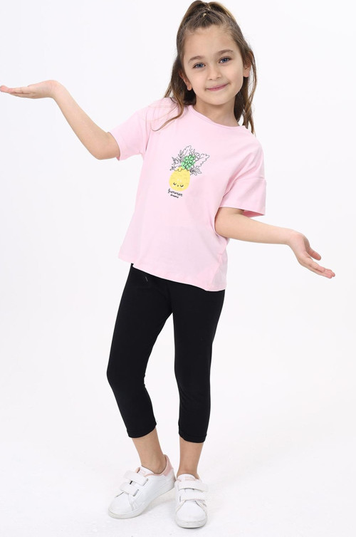Toontoy Kız Çocuk Baskılı Tişört