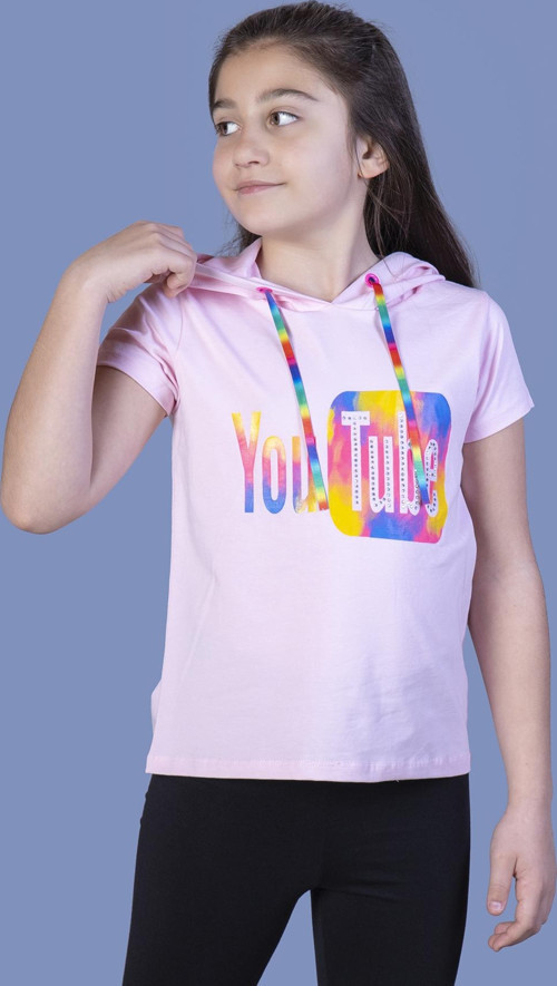 Toontoy Kız Çocuk YouTube Baskılı Tişört