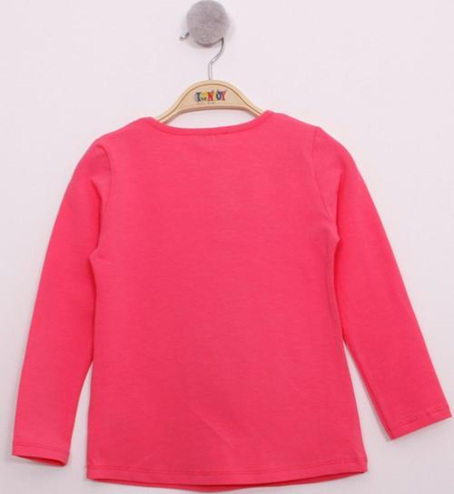Toontoy Kız Çocuk Pullu Uğur Böceği Nakışlı T-Shirt