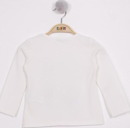Toontoy Kız Çocuk Papatya Vazo Baskılı T-Shirt