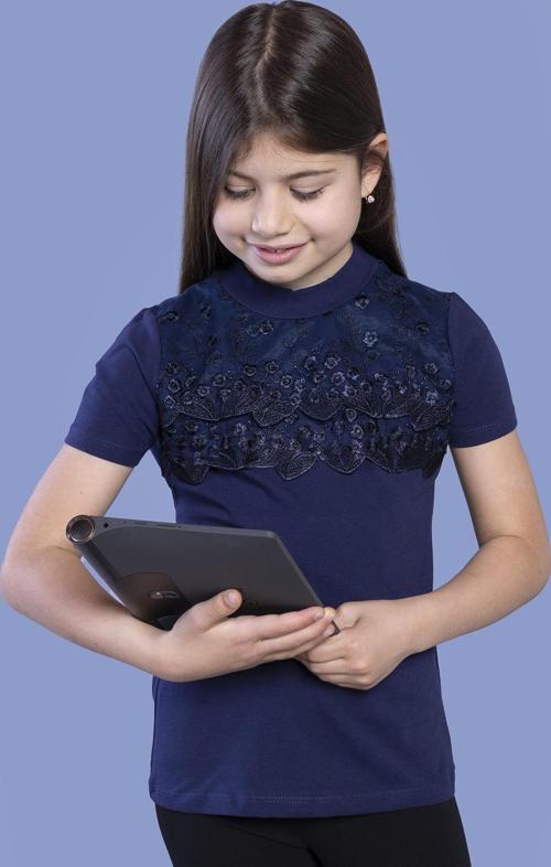 Toontoy Kız Çocuk Önü Çiçek Dantelli T-Shirt