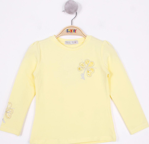 Toontoy Kız Çocuk Yonca Nakışlı Sweatshirt