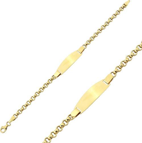 Altın Plakalı Çocuk Bileklik 3,75 Gram