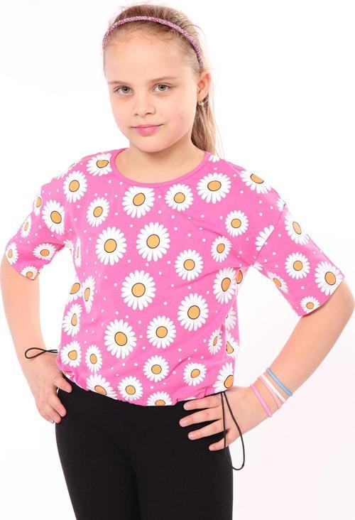 Toontoy Kız Çocuk Komple Papatya Baskılı Tişört