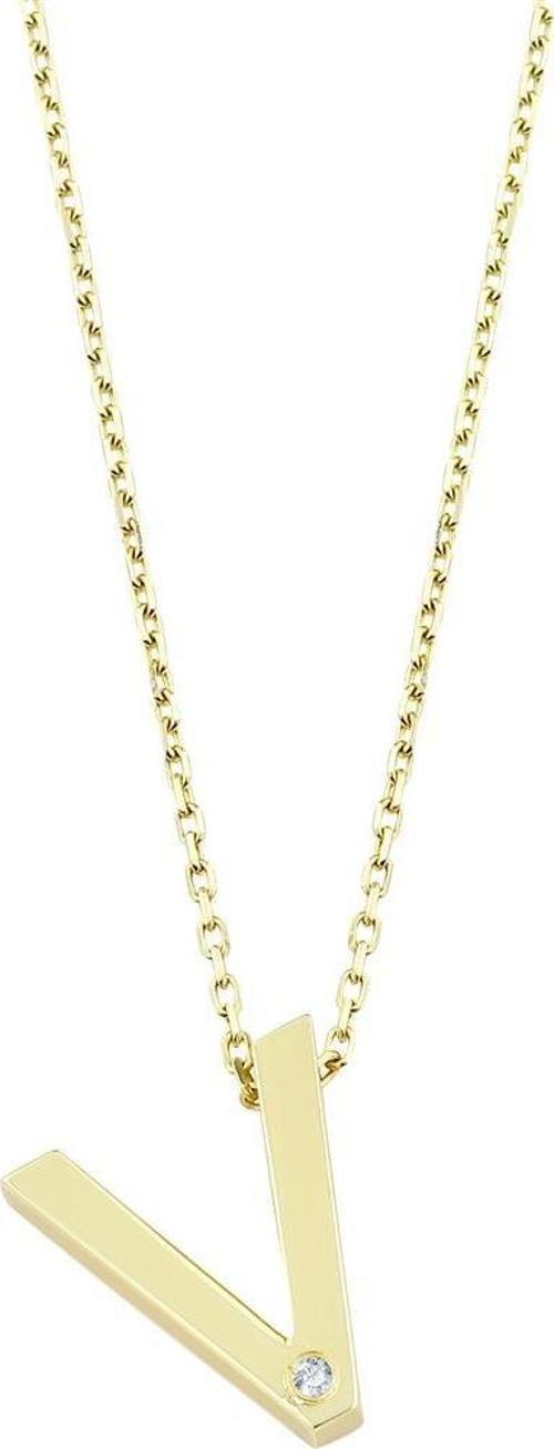 Altın V Harf Kolye 1,95 Gram