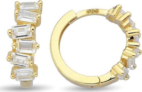 Altın Taşlı Halka Küpe 2,42 Gram