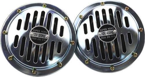 Dı dıt korna 12v rölesiz super ton büyük krom  set / SSKO71