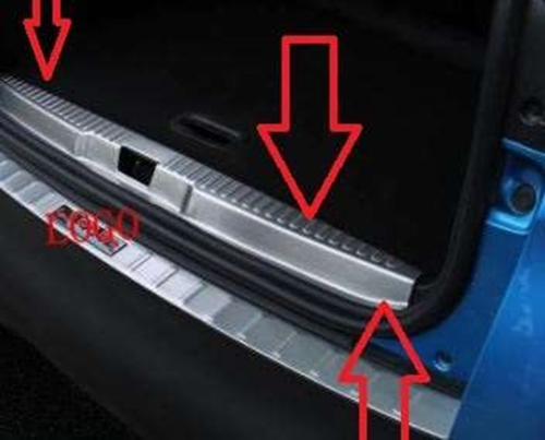 Renault Captur Uyumlu 2014 2017 Arka Tampon Eşiği Krom
