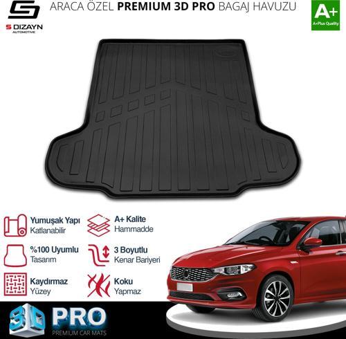 Fiat Egea Sedan 3D Pro Bagaj Havuzu 2015 Üzeri + Kalite