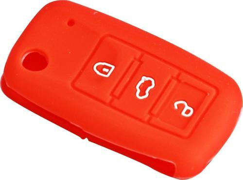 Space Silikon Anahtar Kabı- Volkswagen/Jetta Kırmızı / SYPD52-1