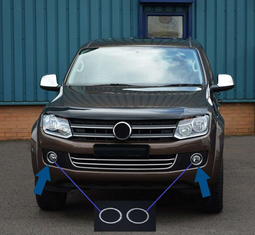 Volkswagen Amarok Uyumlu 2010 Sonrası Sis Lambası Kaplama Krom
