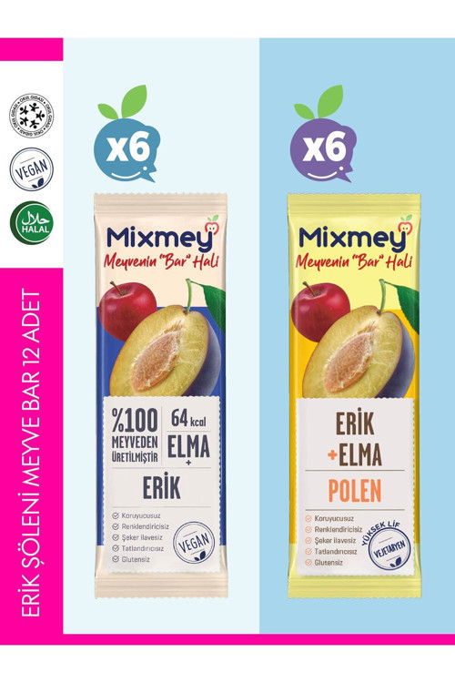 Erik Şöleni Meyve Bar 12 Adet | Glutensiz Ve Sağlıklı Atıştırmalık - 20gr X 12 Adet