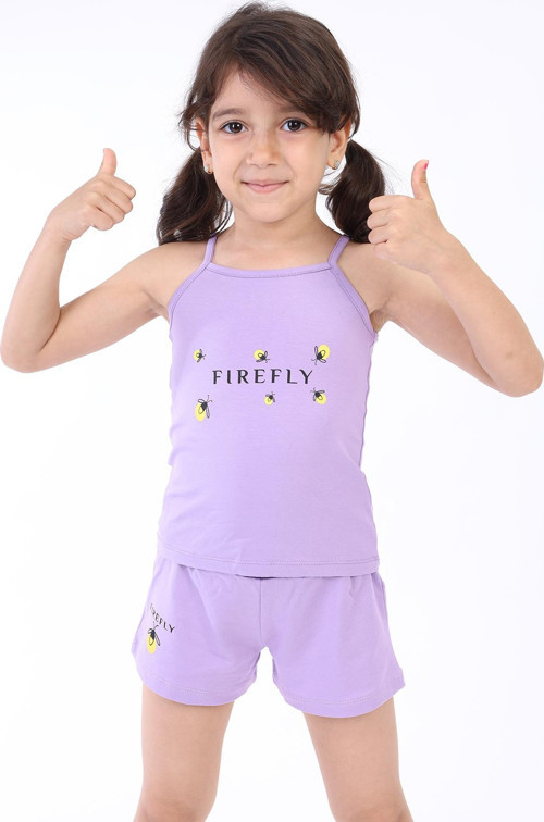 Toontoy Kız Bebek Baskılı Şortlu Takım