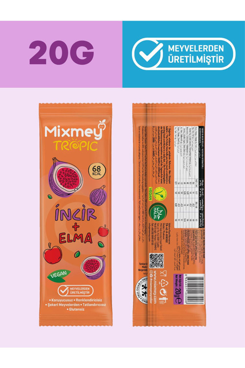Tropik Sever 12 Adet | Vegan Ve Glutensiz Tropik Sağlıklı Atıştırmalık - 20 gr X 12 Adet