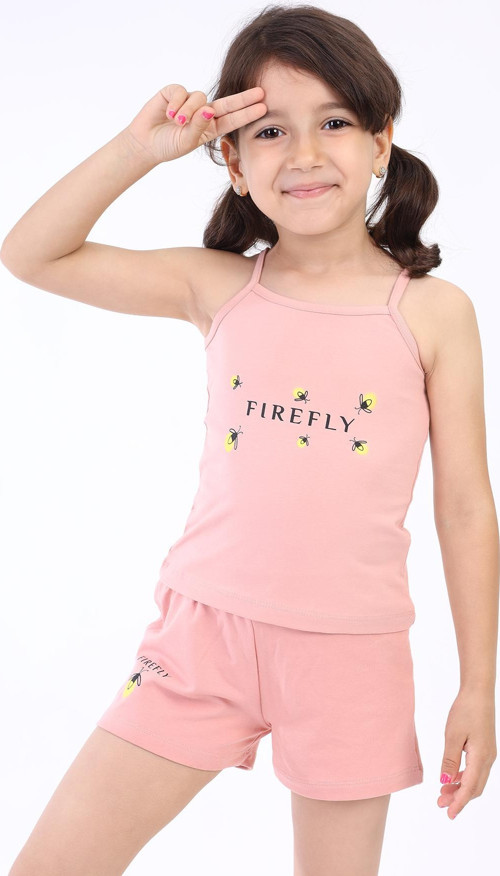 Toontoy Kız Bebek Baskılı Şortlu Takım