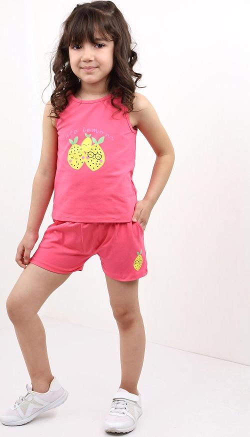 Toontoy Kız Bebek Baskılı Şortlu Takım