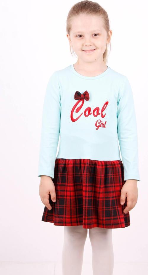 Toontoy Kız Çocuk Cool Yazı Nakışlı Elbise