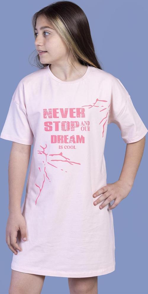 Toontoy Kız Çocuk Baskılı Yarım Kol Elbise