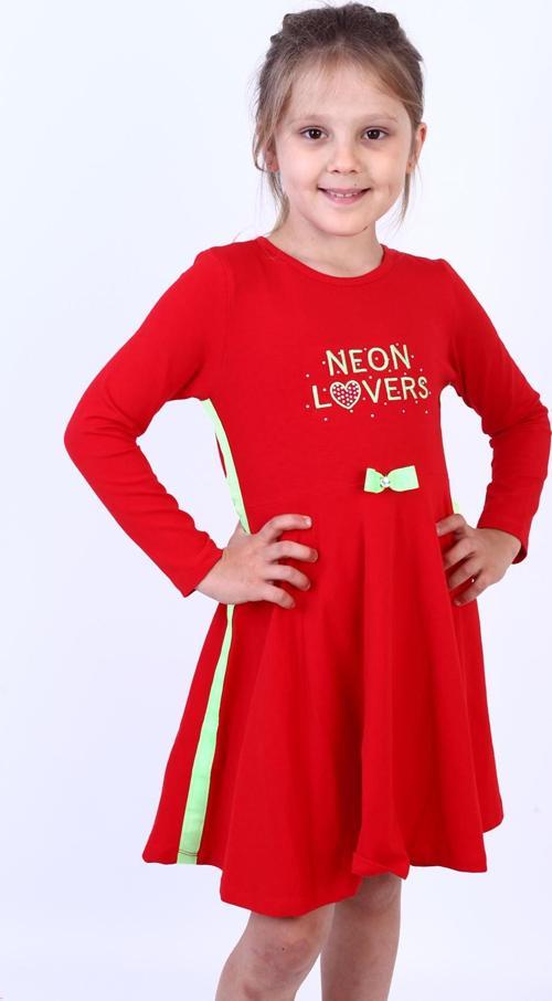 Toontoy Kız Çocuk Neon Lover Nakışlı Elbise