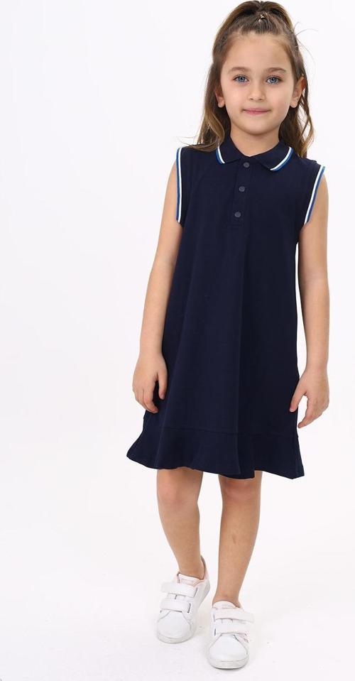 Toontoy Kız Çocuk Polo Yaka Etek Fırfırlı Elbise