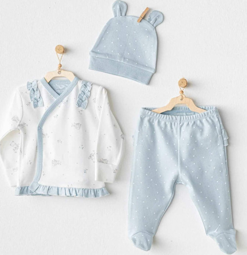 Bunny Bear 3'lü Bebek Zıbın AC25646