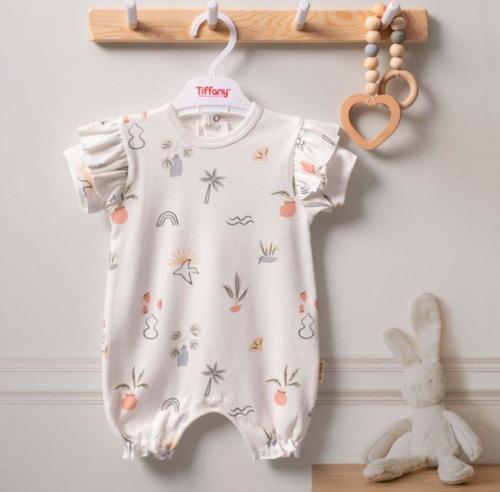 Sunny Garden Yarım Kol Kısa Bebek Tulumu 2410026