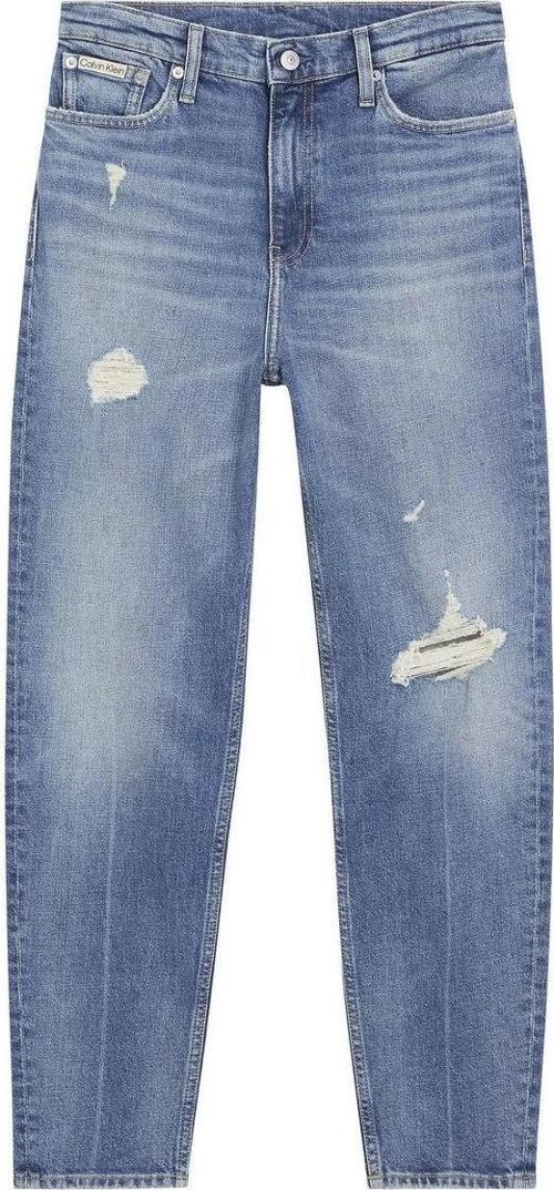 Kadın Eskitilmiş Regular Fit Mavi Kot Pantolon