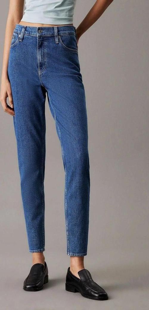 Kadın Mom Jeans Denim Mavi Kot Pantolon
