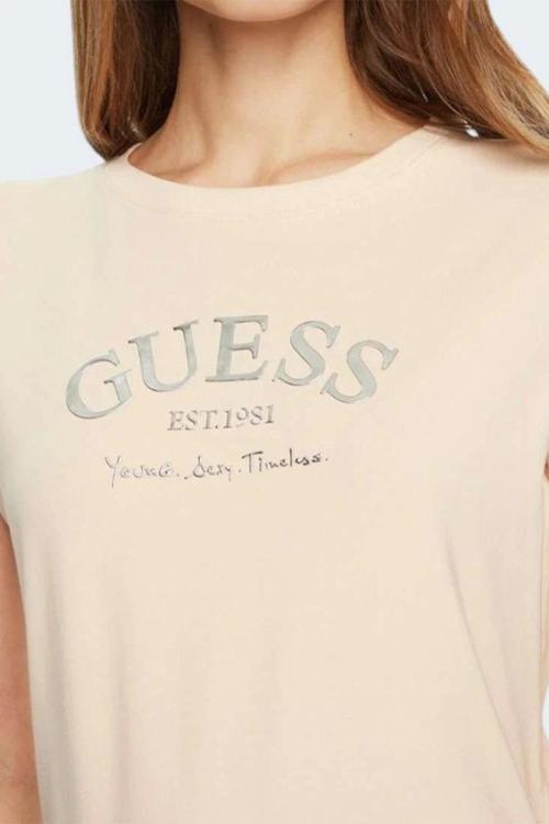 Kadın Pembe Ön Logolu T-Shirt